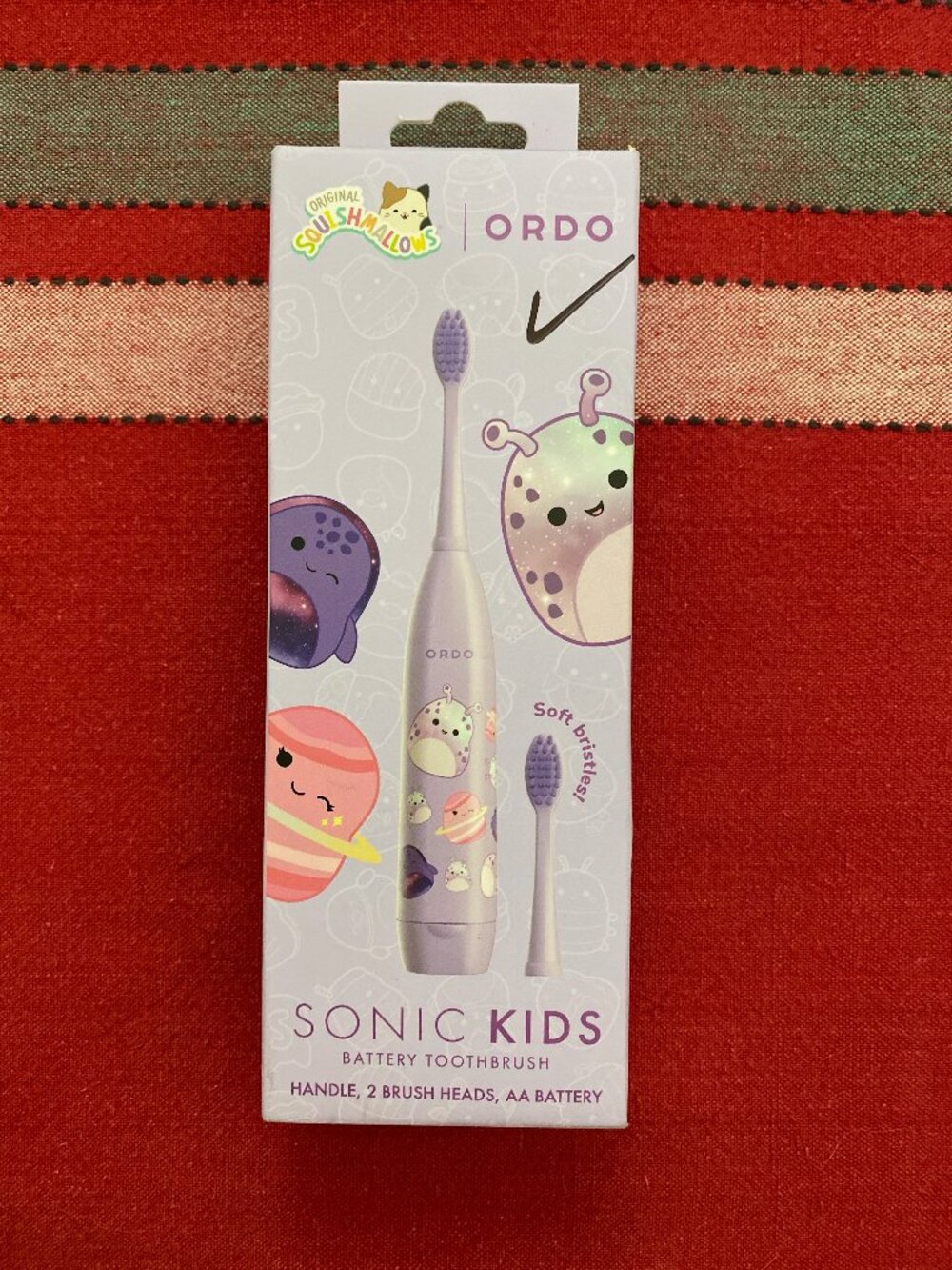 Squishmallows x Ordo Sonic Kids Purple Battery Toothbrush - Daxxon Edition NEW